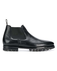 schwarze Chelsea Boots aus Leder von Santoni