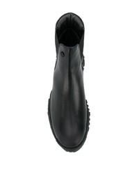 schwarze Chelsea Boots aus Leder von Versace