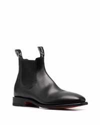 schwarze Chelsea Boots aus Leder von R.M. Williams