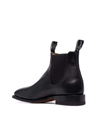 schwarze Chelsea Boots aus Leder von R.M. Williams