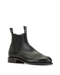 schwarze Chelsea Boots aus Leder von R.M. Williams