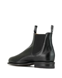 schwarze Chelsea Boots aus Leder von R.M. Williams