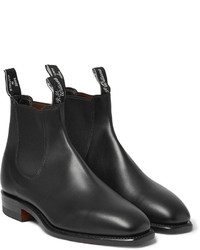 schwarze Chelsea Boots aus Leder