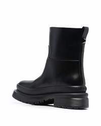 schwarze Chelsea Boots aus Leder von Valentino Garavani