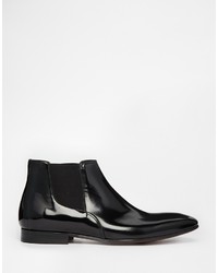 schwarze Chelsea Boots aus Leder