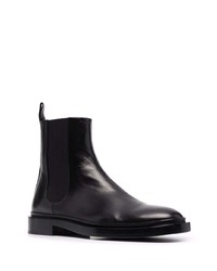 schwarze Chelsea Boots aus Leder von Jil Sander