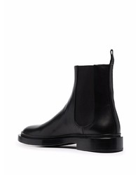 schwarze Chelsea Boots aus Leder von Jil Sander