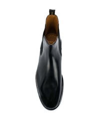 schwarze Chelsea Boots aus Leder von Doucal's