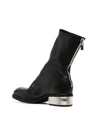 schwarze Chelsea Boots aus Leder von Guidi