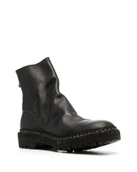 schwarze Chelsea Boots aus Leder von Guidi