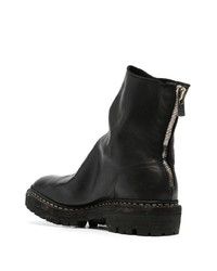 schwarze Chelsea Boots aus Leder von Guidi