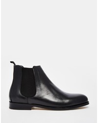 schwarze Chelsea Boots aus Leder