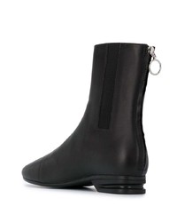 schwarze Chelsea Boots aus Leder von Raf Simons