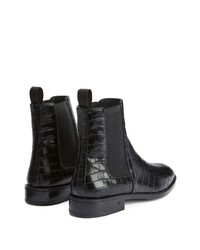 schwarze Chelsea Boots aus Leder von Giuseppe Zanotti