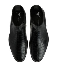 schwarze Chelsea Boots aus Leder von Giuseppe Zanotti