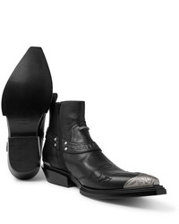 schwarze Chelsea Boots aus Leder von Balenciaga