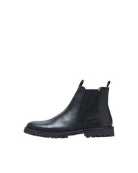 schwarze Chelsea Boots aus Leder von Selected Homme