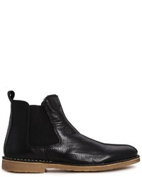 schwarze Chelsea Boots aus Leder von Selected