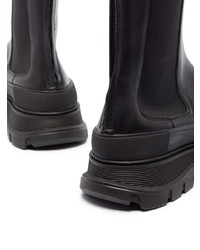 schwarze Chelsea Boots aus Leder von Alexander McQueen