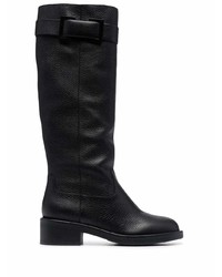 schwarze Chelsea Boots aus Leder von Sergio Rossi