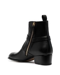 schwarze Chelsea Boots aus Leder von Giuseppe Zanotti