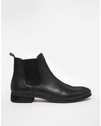 schwarze Chelsea Boots aus Leder