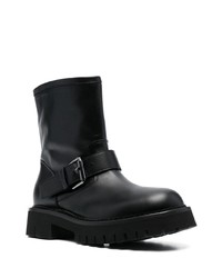 schwarze Chelsea Boots aus Leder von Moschino