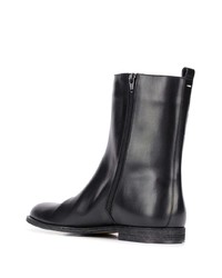 schwarze Chelsea Boots aus Leder von Maison Margiela