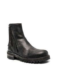 schwarze Chelsea Boots aus Leder von Masnada