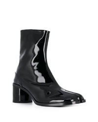 schwarze Chelsea Boots aus Leder von Maison Margiela