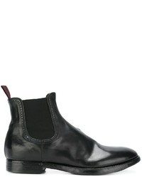 schwarze Chelsea Boots aus Leder von Silvano Sassetti