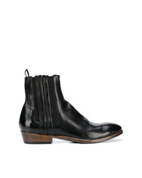 schwarze Chelsea Boots aus Leder von Silvano Sassetti