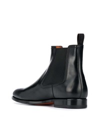 schwarze Chelsea Boots aus Leder von Santoni