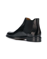 schwarze Chelsea Boots aus Leder von Doucal's