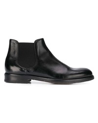 schwarze Chelsea Boots aus Leder von Doucal's