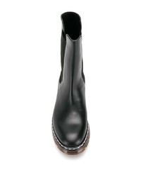 schwarze Chelsea Boots aus Leder von Cédric Charlier
