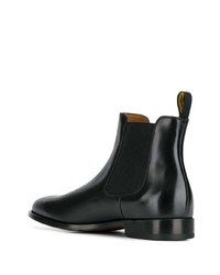 schwarze Chelsea Boots aus Leder von Doucal's