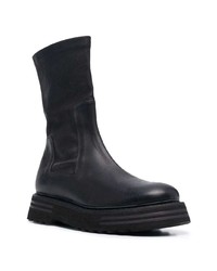 schwarze Chelsea Boots aus Leder von Guidi