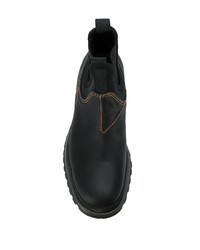 schwarze Chelsea Boots aus Leder von Prada