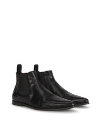 schwarze Chelsea Boots aus Leder von Dolce & Gabbana