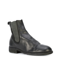 schwarze Chelsea Boots aus Leder von Guidi