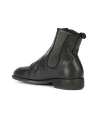 schwarze Chelsea Boots aus Leder von Guidi