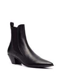 schwarze Chelsea Boots aus Leder von Saint Laurent