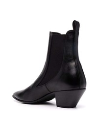 schwarze Chelsea Boots aus Leder von Saint Laurent