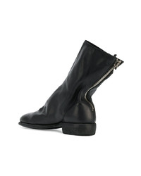 schwarze Chelsea Boots aus Leder von Guidi