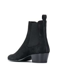 schwarze Chelsea Boots aus Leder von Saint Laurent