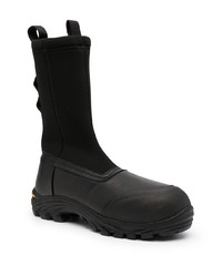 schwarze Chelsea Boots aus Leder von Heron Preston