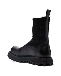 schwarze Chelsea Boots aus Leder von Dolce & Gabbana