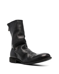 schwarze Chelsea Boots aus Leder von Guidi