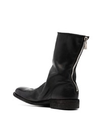 schwarze Chelsea Boots aus Leder von Guidi